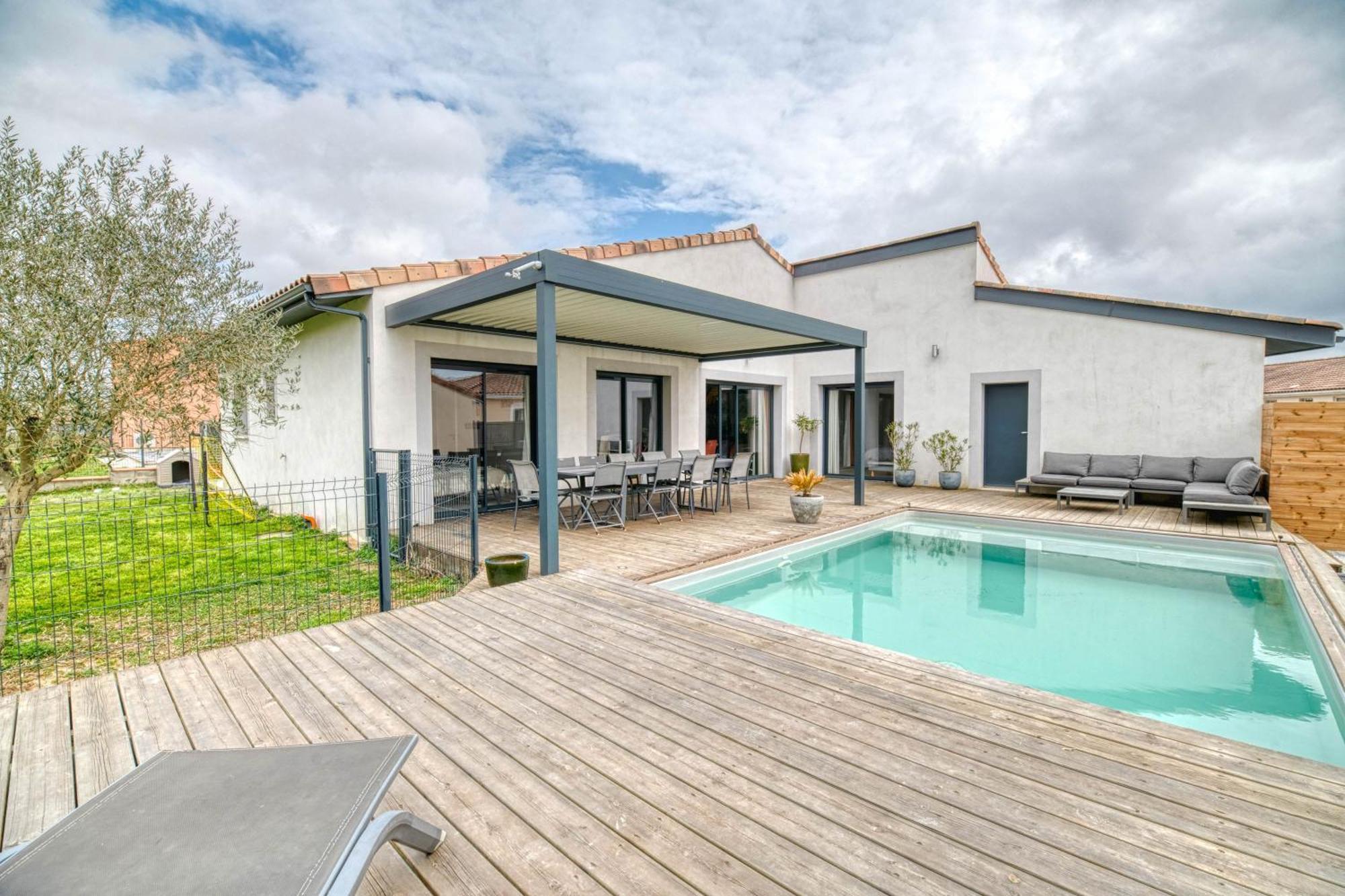 Vila La Gragnaguaise - Maison Climatisee Avec Piscine Gragnague Exteriér fotografie